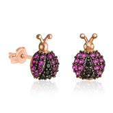 Boucles d'oreilles coccinelle en argent